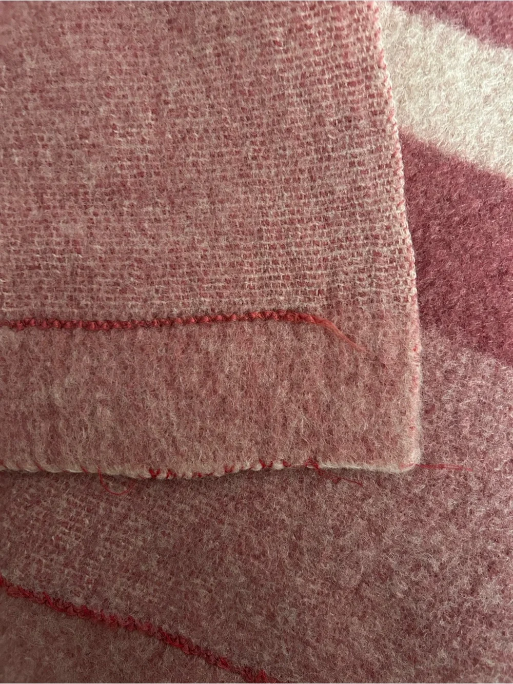 Vintage St. Mary’s wool Pink Striped Throw Blanket